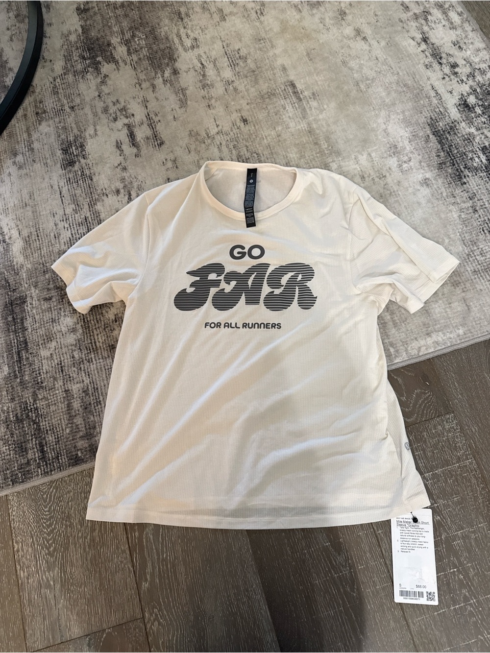 lululemon athletica White Short-Sleeve 'GO FAR' Running Tee